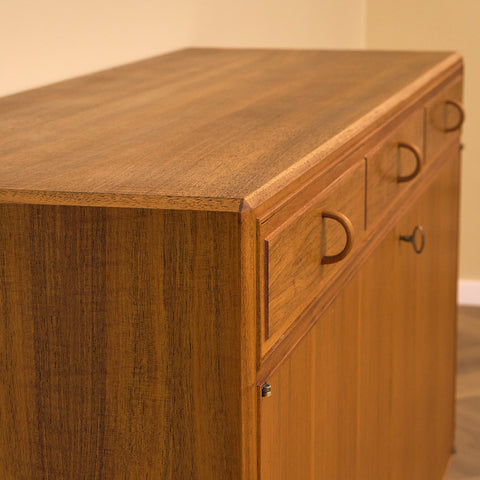 Swedish sideboard in walnut by Bertil Fridhagen for Bodafors, model 'Fasett'