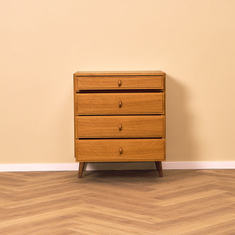 Swedish chest of drawers in walnut by B. Fridhagen for Bodafors