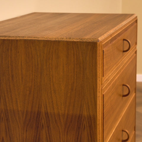 Swedish chest of drawers in walnut by B. Fridhagen for Bodafors