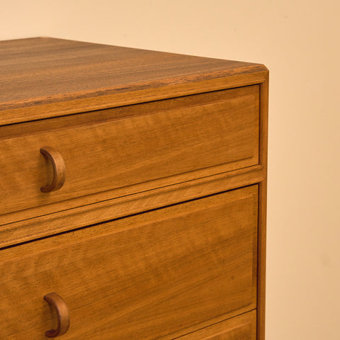 Swedish chest of drawers in walnut by B. Fridhagen for Bodafors
