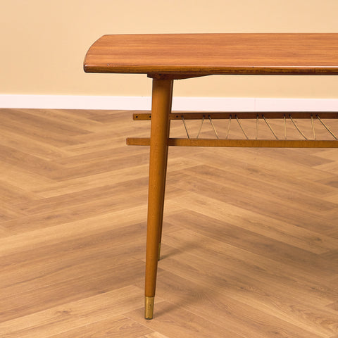 Swedish coffee table in teak & beech
