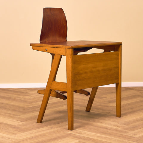 German writing desk and chair in cherry and beech by Adam Stegner for Pagholz Flöttoto