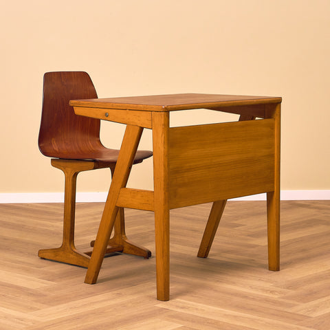 German writing desk and chair in cherry and beech by Adam Stegner for Pagholz Flöttoto