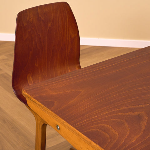 German writing desk and chair in cherry and beech by Adam Stegner for Pagholz Flöttoto