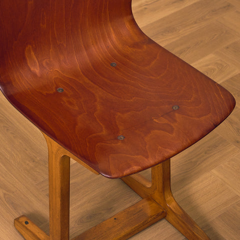 German writing desk and chair in cherry and beech by Adam Stegner for Pagholz Flöttoto