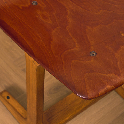 German writing desk and chair in cherry and beech by Adam Stegner for Pagholz Flöttoto
