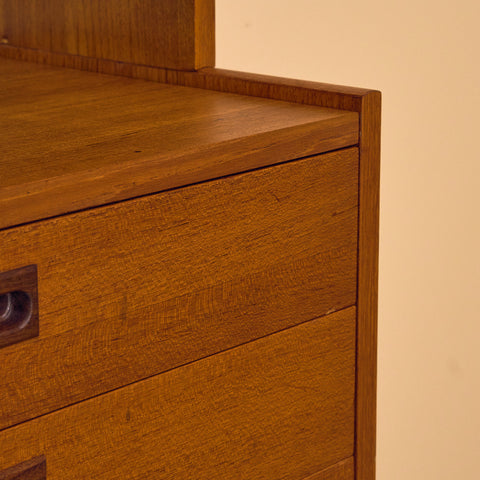 Swedish polyform shelving system in teak