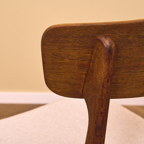 Danish set of 6 dining chairs in teak by Schiønning & Elgaard