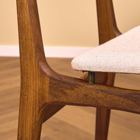 Danish set of 6 dining chairs in teak by Schiønning & Elgaard