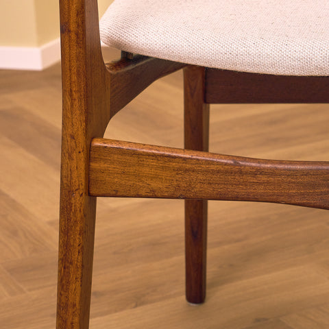 Danish set of 6 dining chairs in teak by Schiønning & Elgaard