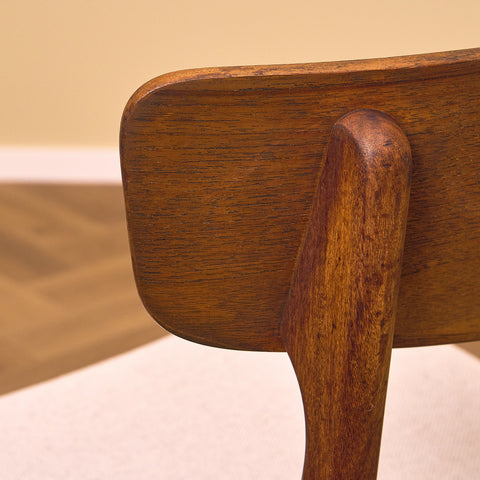 Danish set of 6 dining chairs in teak by Schiønning & Elgaard