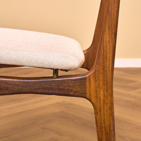 Danish set of 6 dining chairs in teak by Schiønning & Elgaard