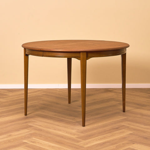 Swedish round dining table in walnut by Svante Skogh, model "Vindö"