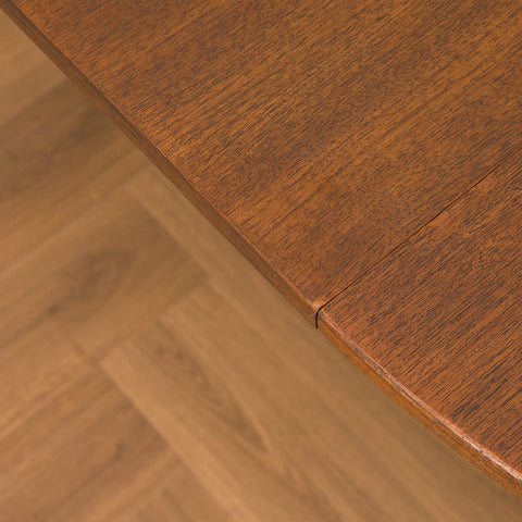 Swedish round dining table in stained teak