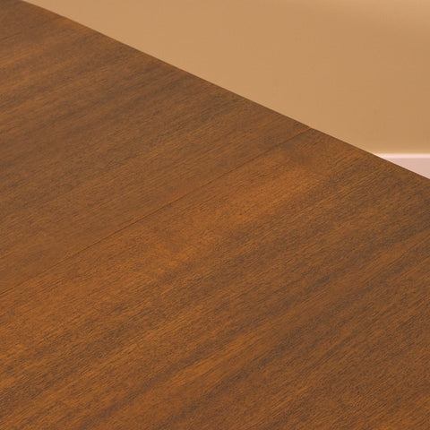 Swedish round dining table in stained teak