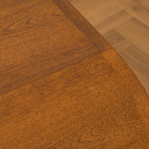 Swedish round dining table in teak by Nils Jonsson for Troeds