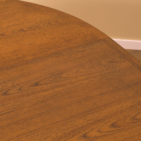 Swedish round dining table in teak by Nils Jonsson for Troeds