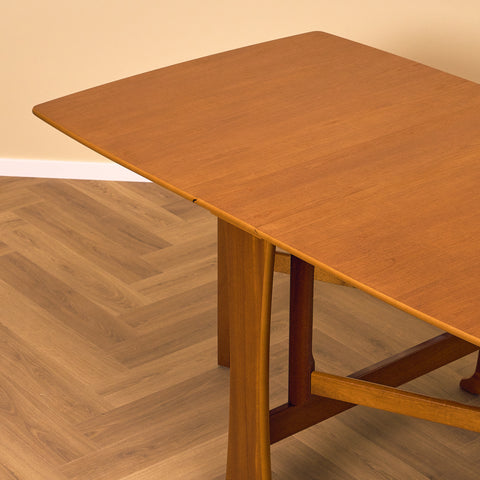 Finnish foldable dining table in teak by Legate Furniture