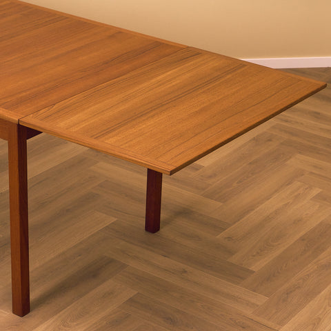 Swedish rectangular dining table in teak by Nils Johnsson for Troeds, Bjärnum
