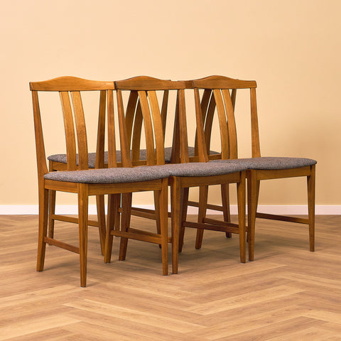 Swedish dining chairs in teak