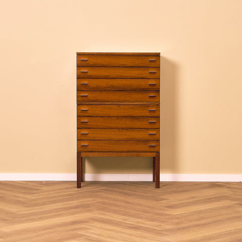 Swedish chest of drawers in Santos rosewood by Fröseke, AB Nybrofabriken