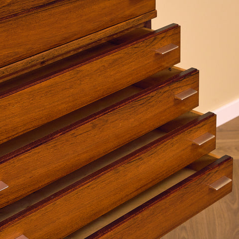 Swedish chest of drawers in Santos rosewood by Fröseke, AB Nybrofabriken