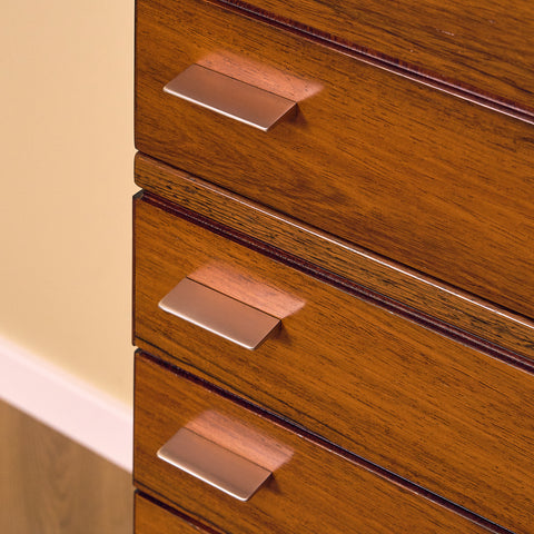 Swedish chest of drawers in Santos rosewood by Fröseke, AB Nybrofabriken