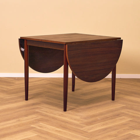 Danish square dining table in Santos rosewood "Arne Vodder style"