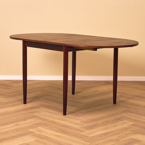 Danish square dining table in Santos rosewood "Arne Vodder style"