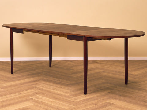 Danish square dining table in Santos rosewood "Arne Vodder style"