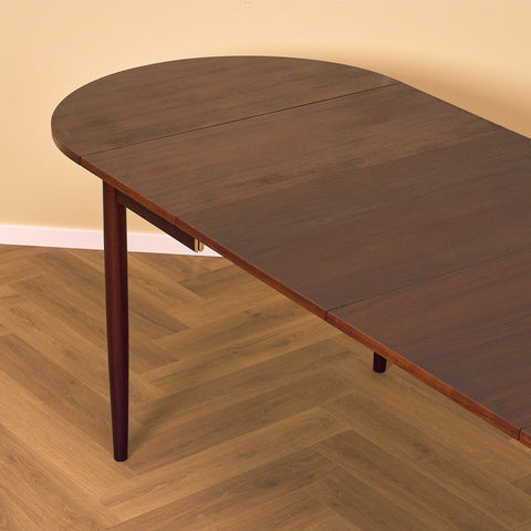 Danish square dining table in Santos rosewood "Arne Vodder style"