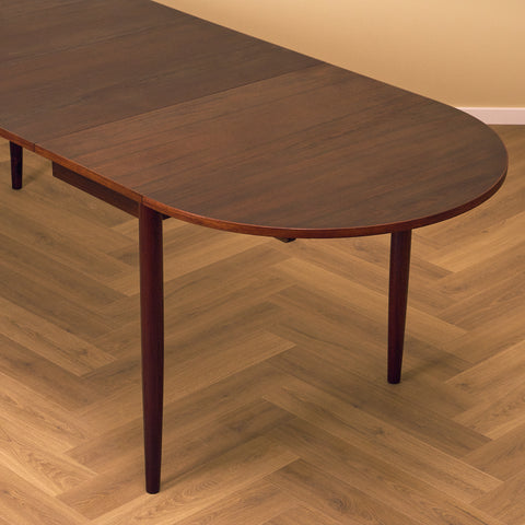 Danish square dining table in Santos rosewood "Arne Vodder style"