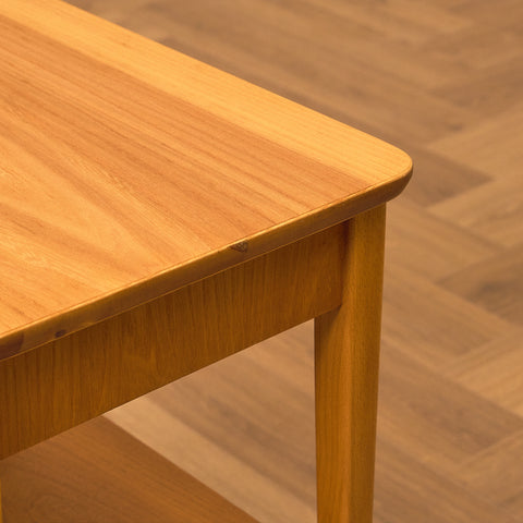 Swedish bedside tables in elm & beech by Björkås Möbelfabrik