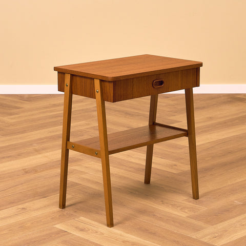 Swedish bedside tables in teak & beech