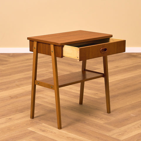 Swedish bedside tables in teak & beech