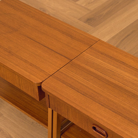 Swedish bedside tables in teak & beech