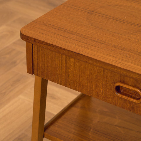 Swedish bedside tables in teak & beech