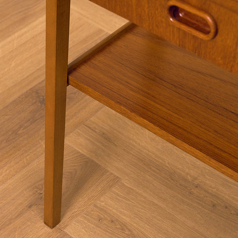 Swedish bedside tables in teak & beech