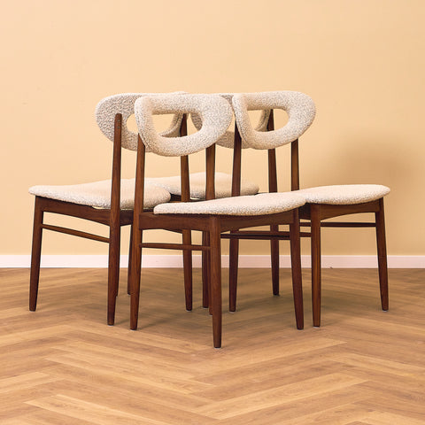 Swedish dining chairs in walnut