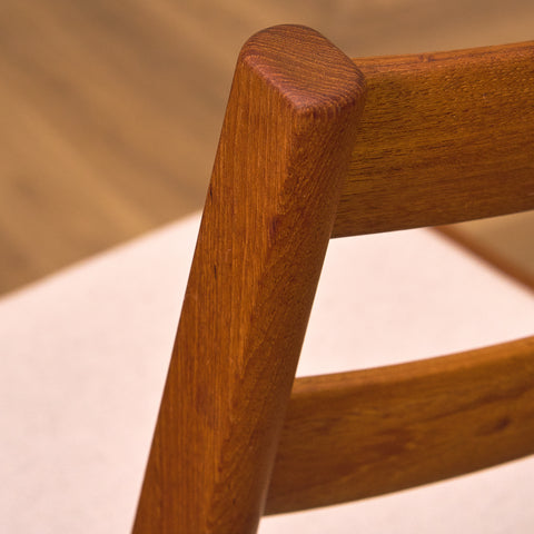 Swedish dining chairs in solid teak
