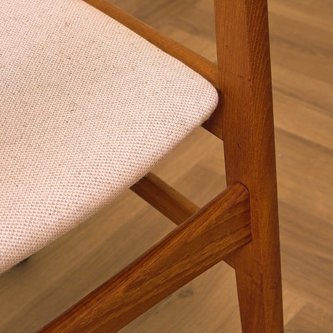 Swedish dining chairs in solid teak