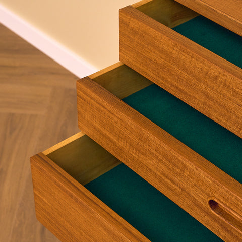 Swedish chest of drawers in teak by Wirserum's new furniture factory