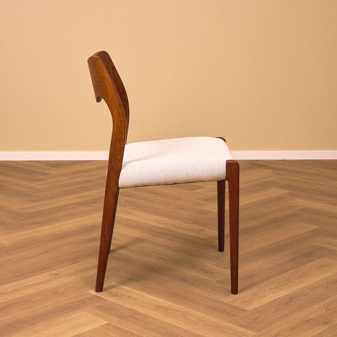 Danish set of dining chairs in teak, 'model 71' by Niels O. Moller for J.L. Møllers Møbelfabrik