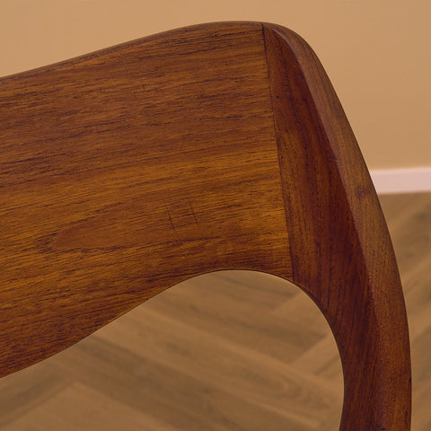 Danish set of dining chairs in teak, 'model 71' by Niels O. Moller for J.L. Møllers Møbelfabrik