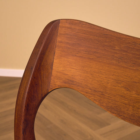 Danish set of dining chairs in teak, 'model 71' by Niels O. Moller for J.L. Møllers Møbelfabrik