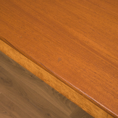 Large Danish rectangular dining table in teak & oak by Borge Mogensen