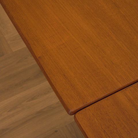 Large Danish rectangular dining table in teak & oak by Borge Mogensen