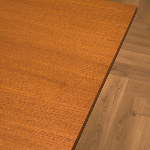 Large Danish rectangular dining table in teak & oak by Borge Mogensen