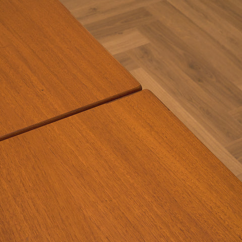 Large Danish rectangular dining table in teak & oak by Borge Mogensen