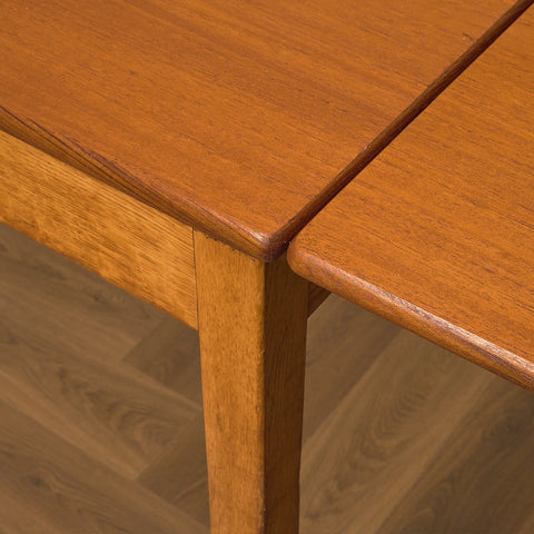 Large Danish rectangular dining table in teak & oak by Borge Mogensen